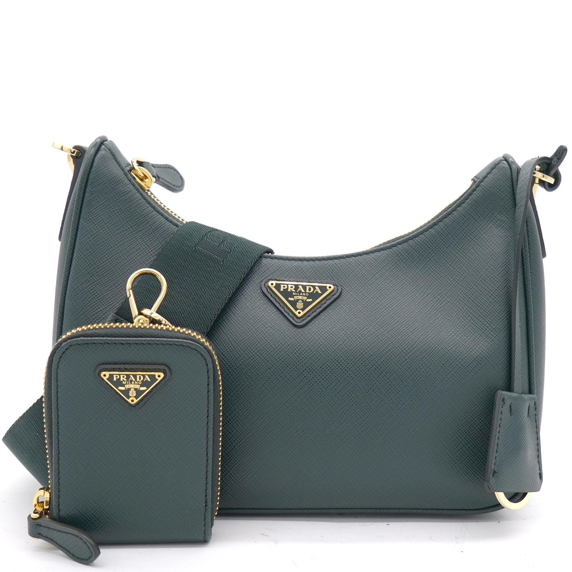Prada Green Saffiano Lux Leather Re-Edition 2005 Shoulder Bag – STYLISHTOP