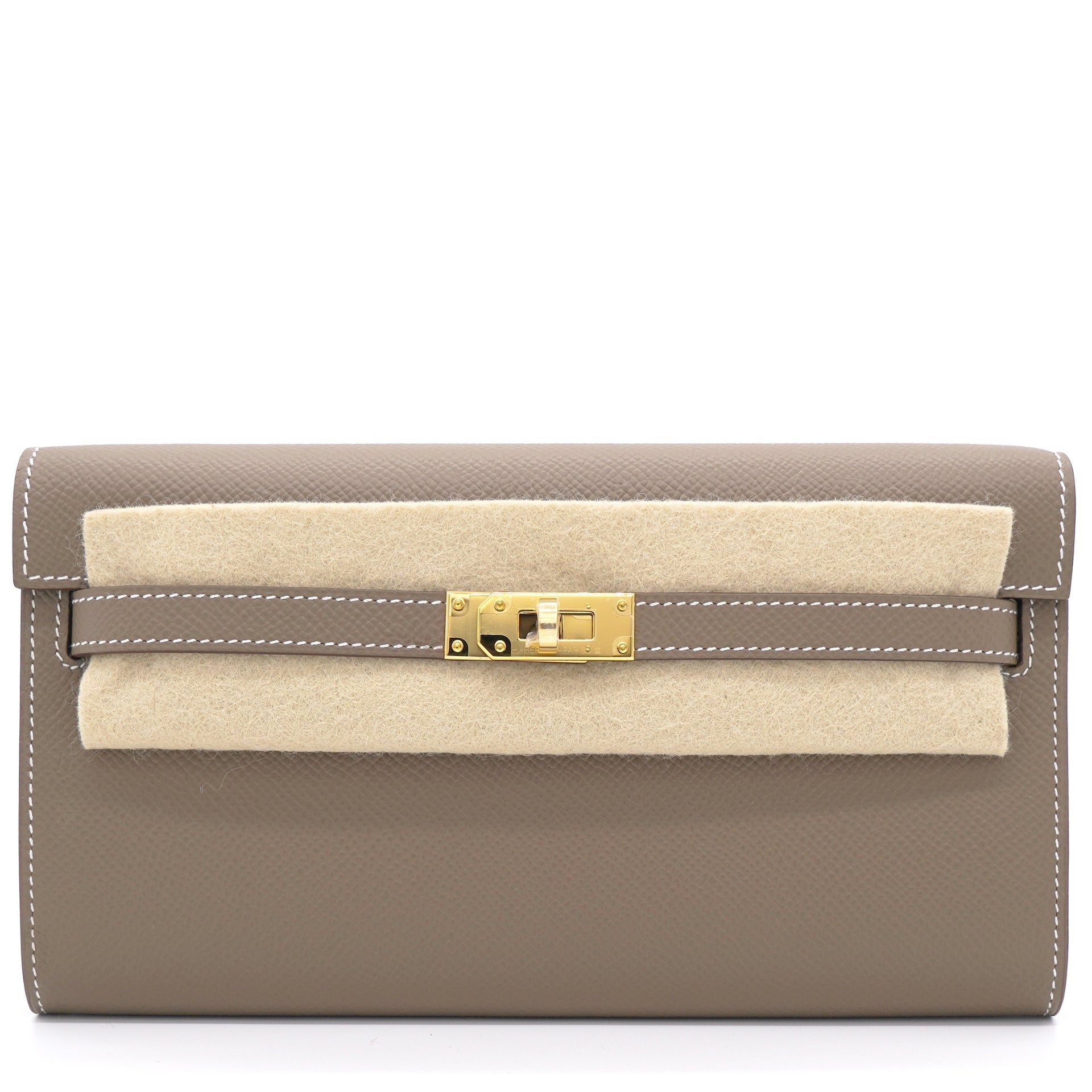 Etoupe Epsom Leather Kelly To Go Wallet Bag