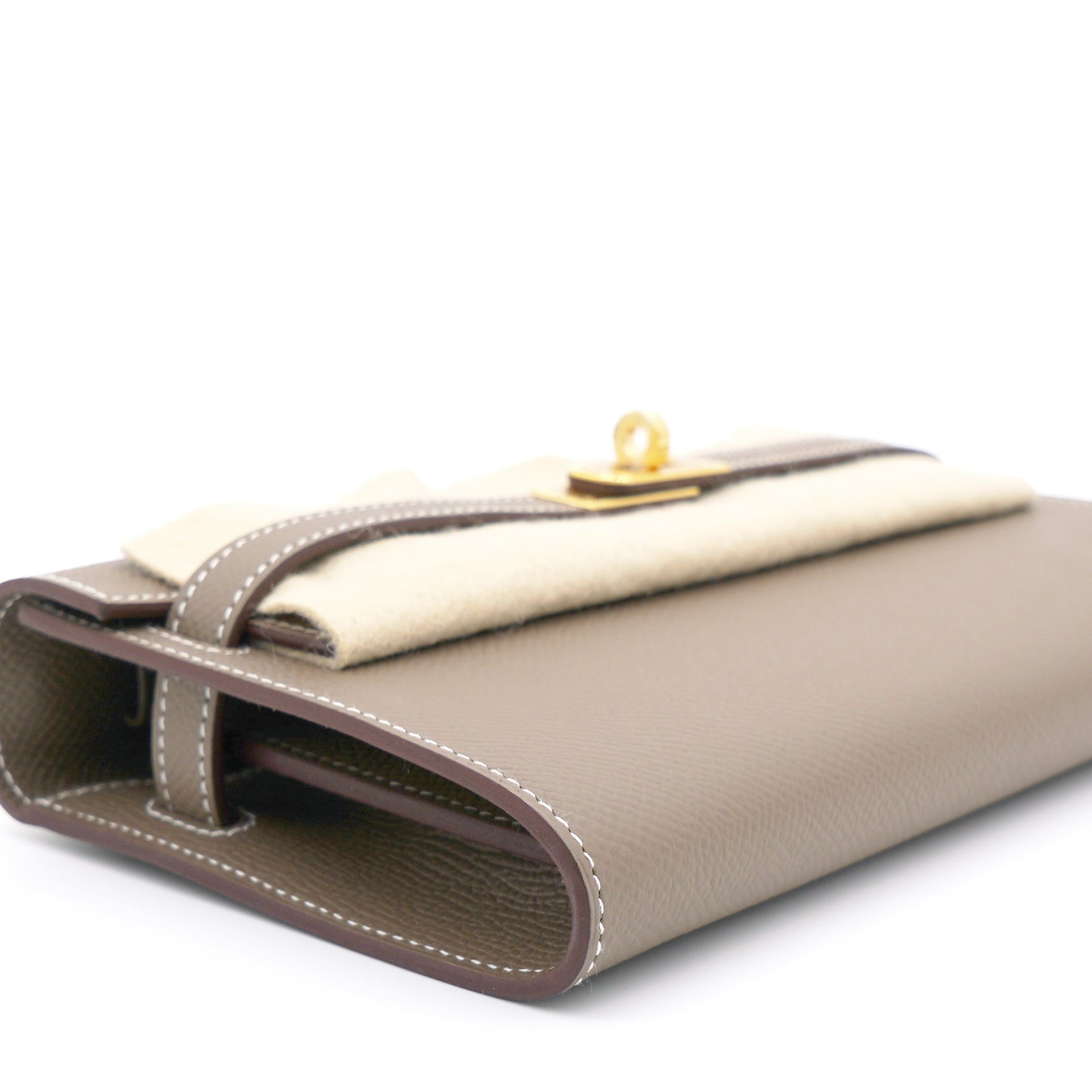 Etoupe Epsom Leather Kelly To Go Wallet Bag