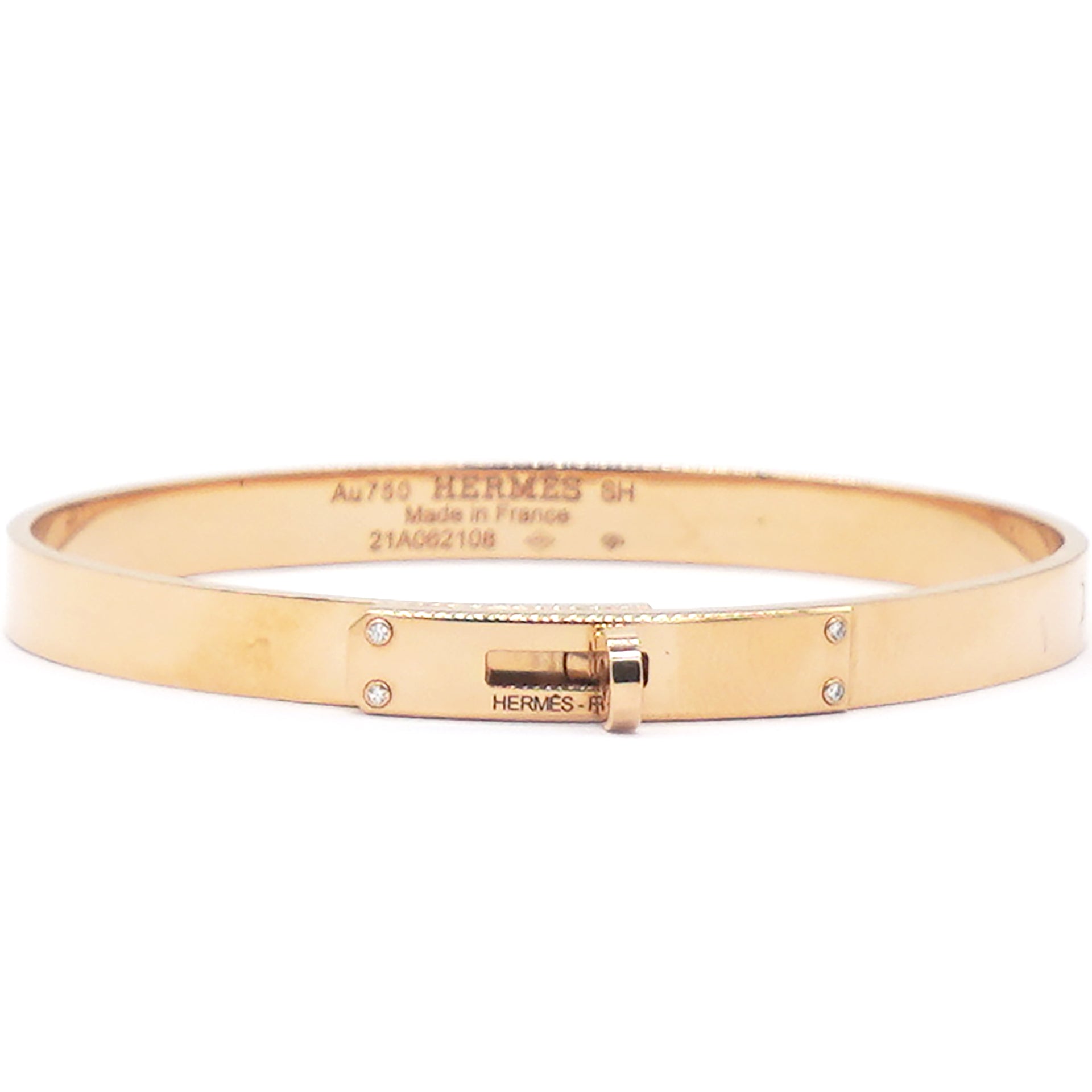HERMES CLIC H Bracelet - Gold, White enamel £250.00 - PicClick UK