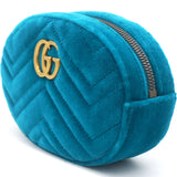 Velvet Matelasse GG Marmont Bluebe Belt Bag