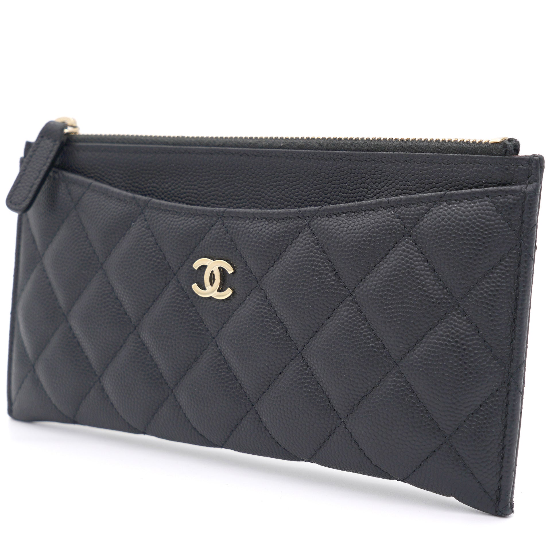 Chanel Quilted Black Caviar Wallet Phone Holder Chain Bag – STYLISHTOP