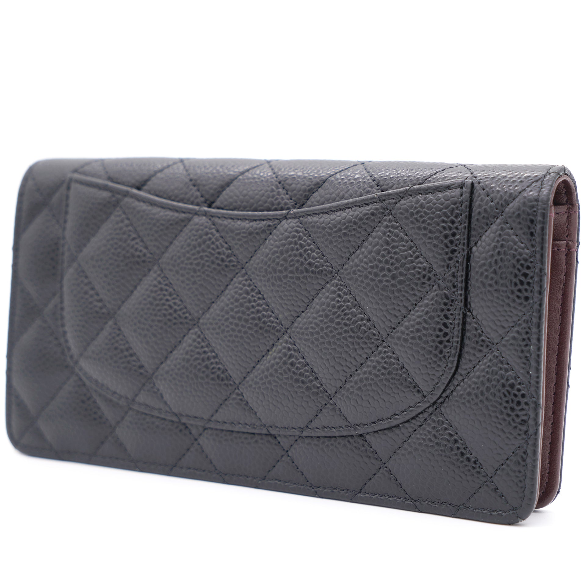 Chanel Black Quilted Caviar Leather L Yen Continental Wallet – STYLISHTOP