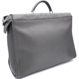 Dark Grey Selleria Leather Peekaboo Iconic Fit Briefcase