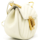 Cream Leather Mini Drew Bijou Shoulder Bag