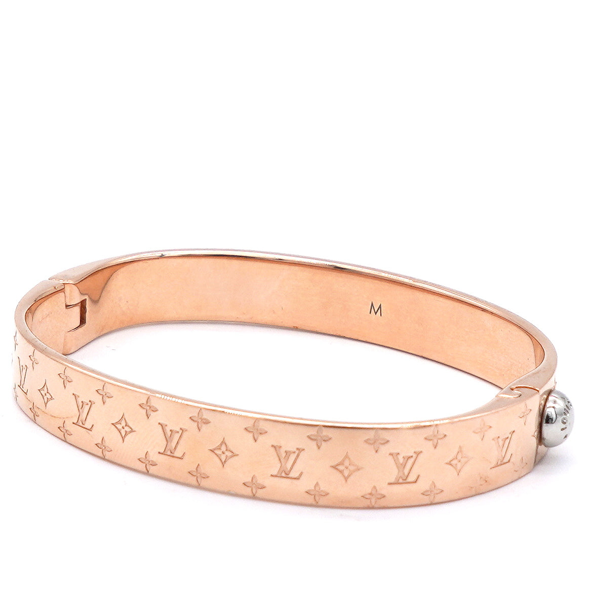 Louis Vuitton Leather Bracelet Rose Gold