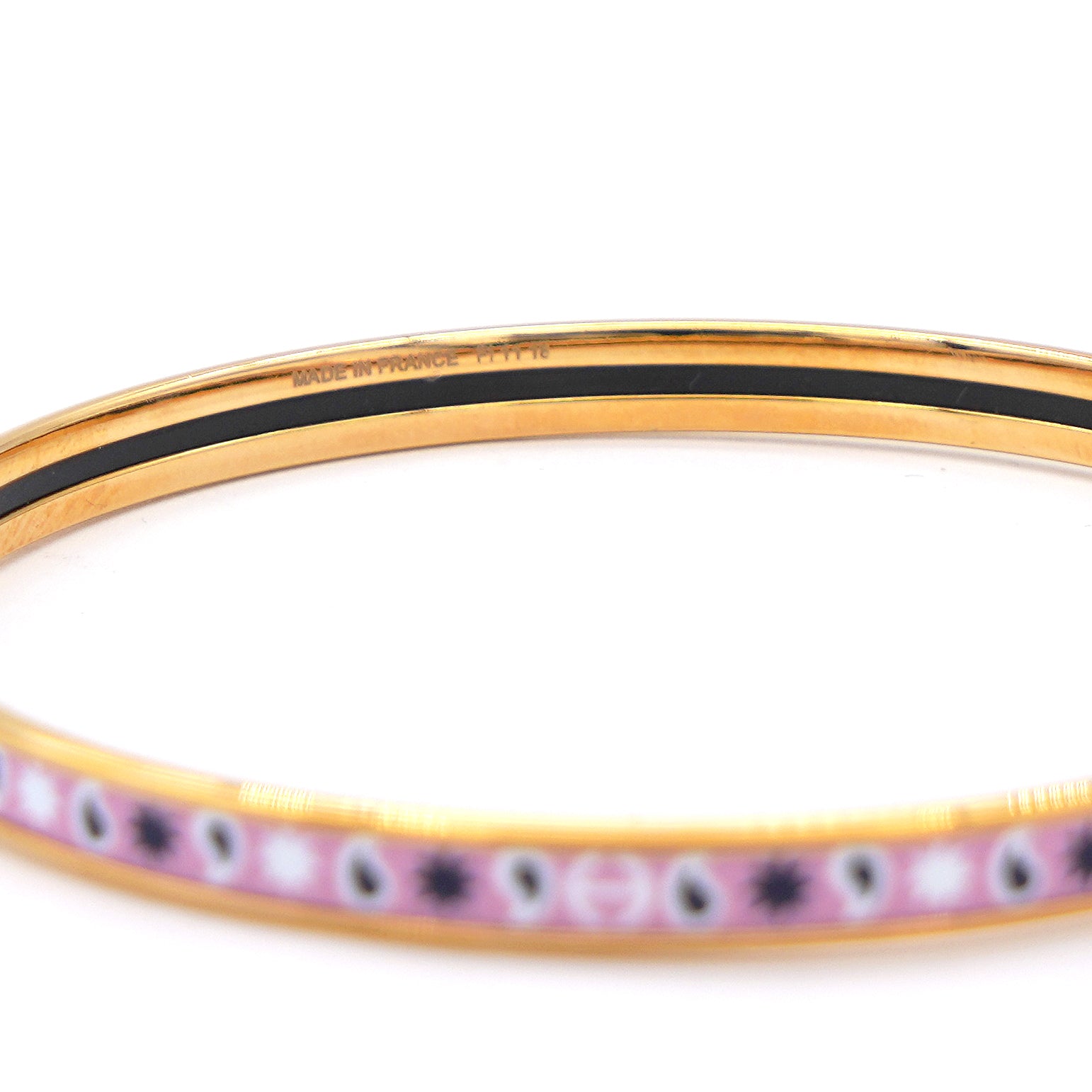 Multicolor Fire and Sun Printed Enamel Narrow Bangle Bracelet
