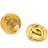 CC Vintage Gold Tone Clip-On Earrings