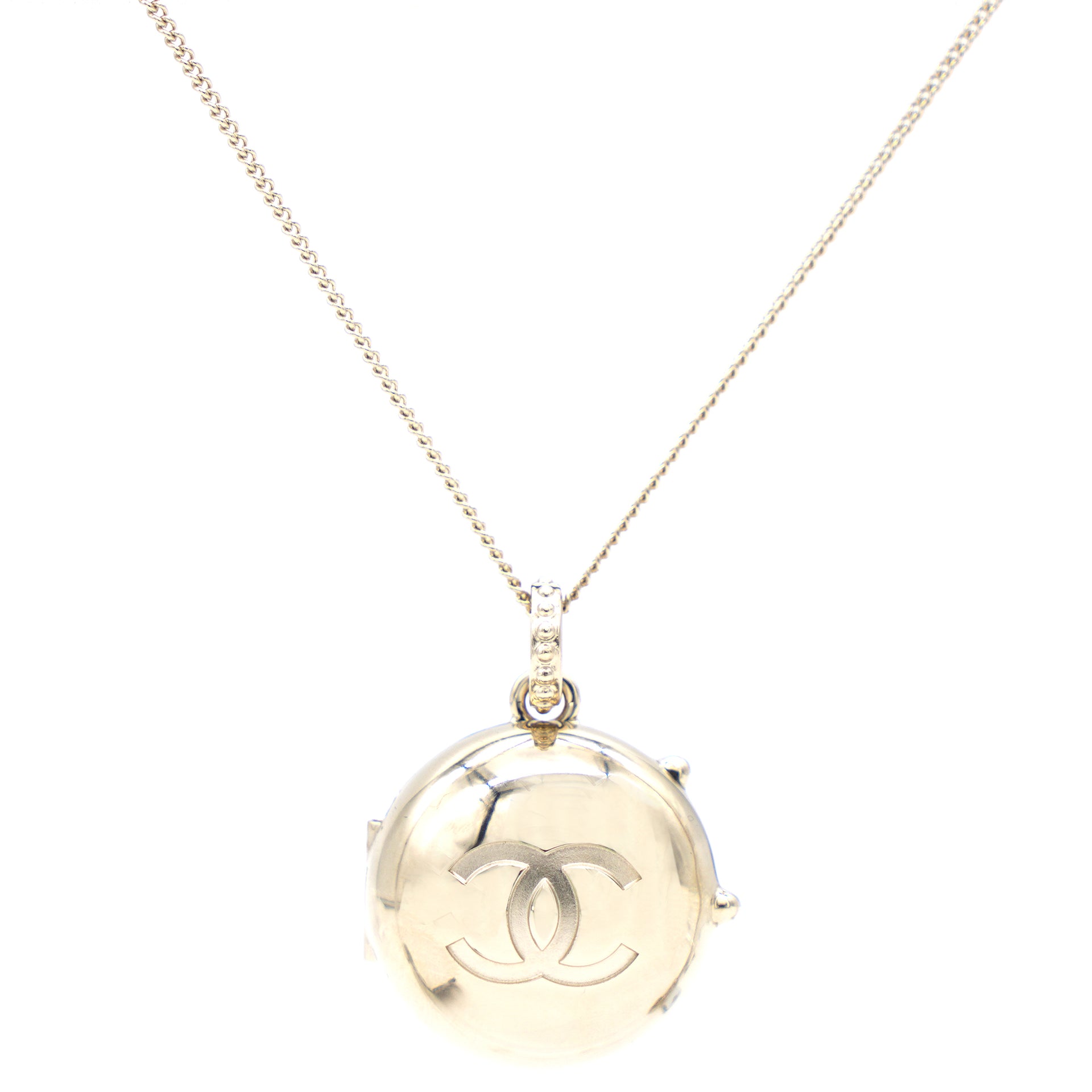 CC Logo Ball Gold Necklace