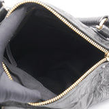 Black Leather Small Pandora Shoulder Bag