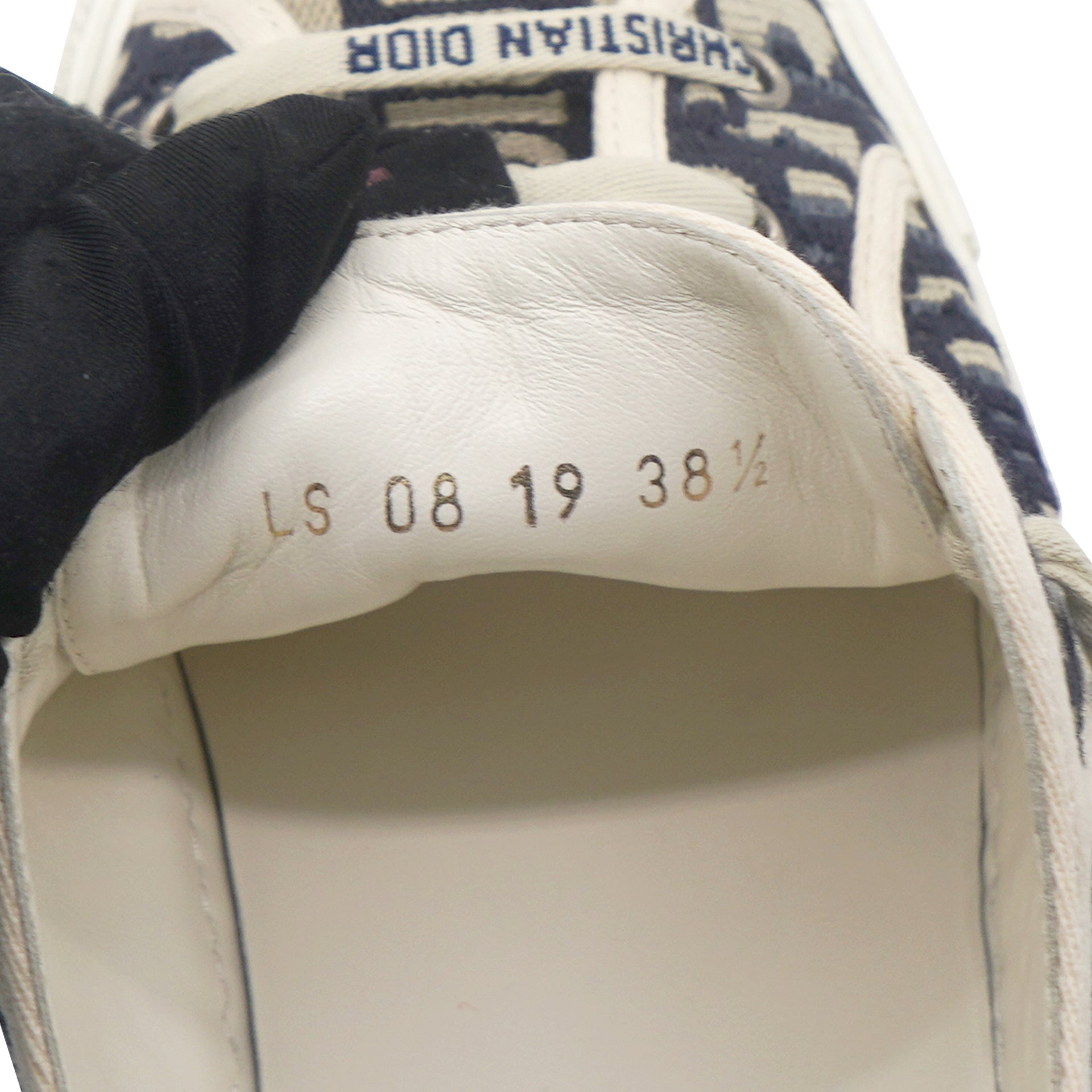 Oblique Embroidered Cotton Walk'N'Dior Sneaker 38.5