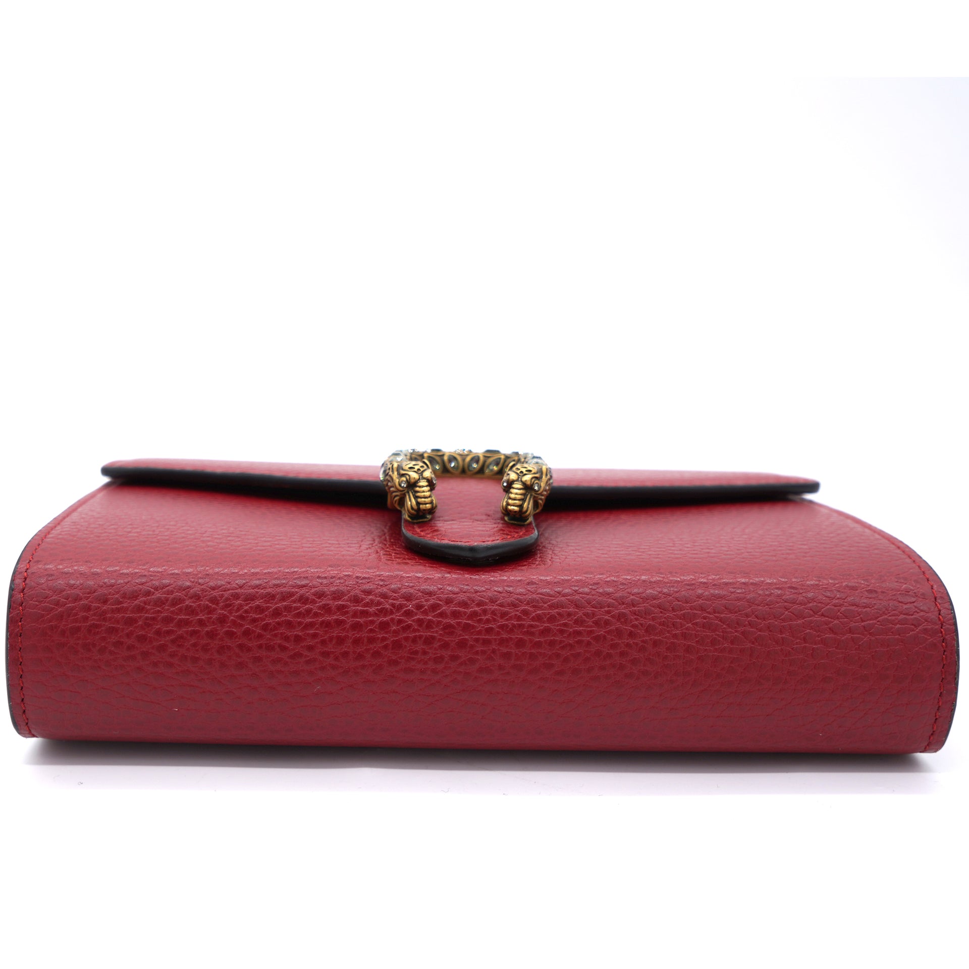 Red Leather Dionysus Wallet On Chain