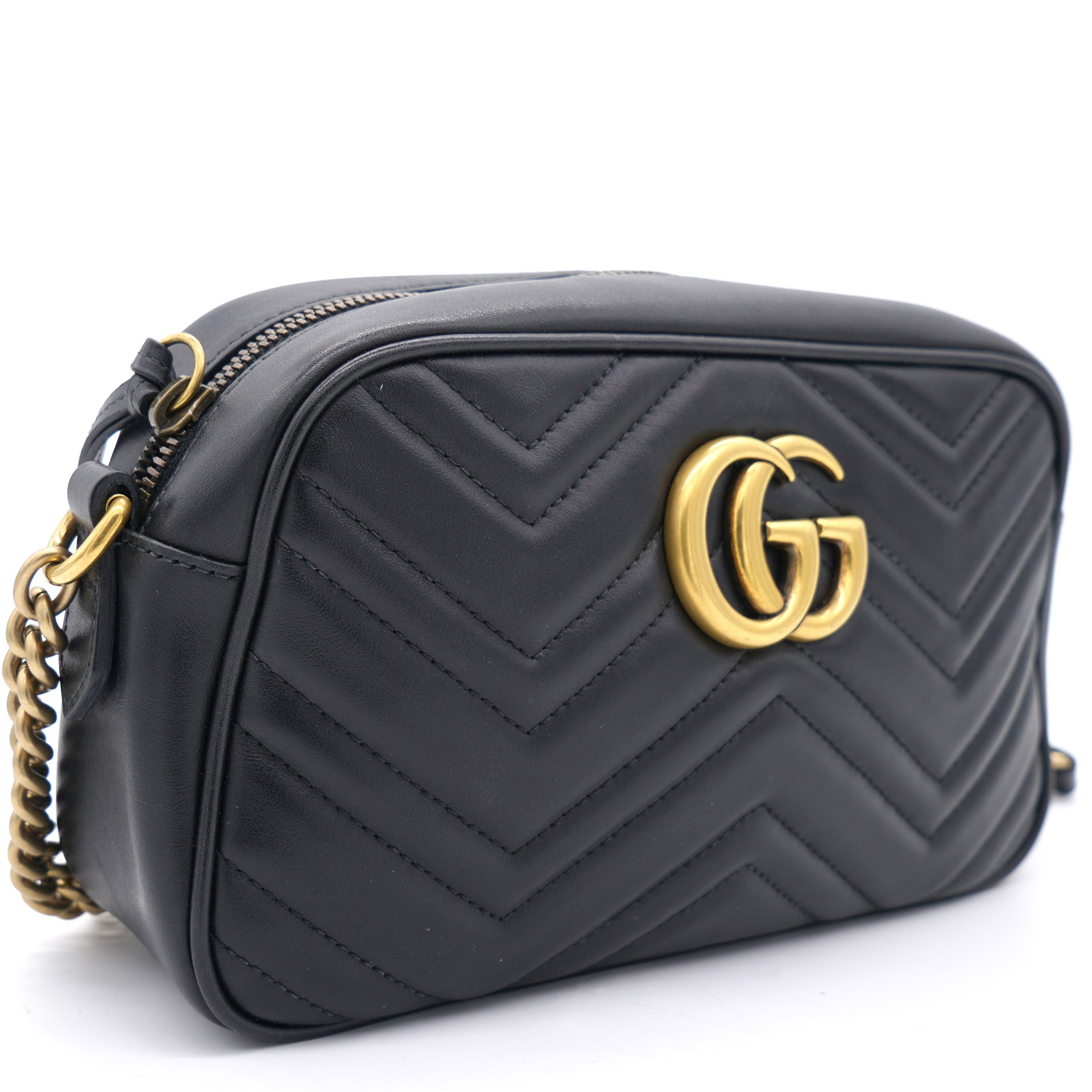 Gucci Marmont GG Mini Black Leather Crossbody Shoulder Bag Handbag Purse -  $900 (43% Off Retail) - From Ivan