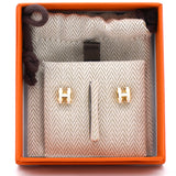 Lacquered Pop H Mini Earrings White