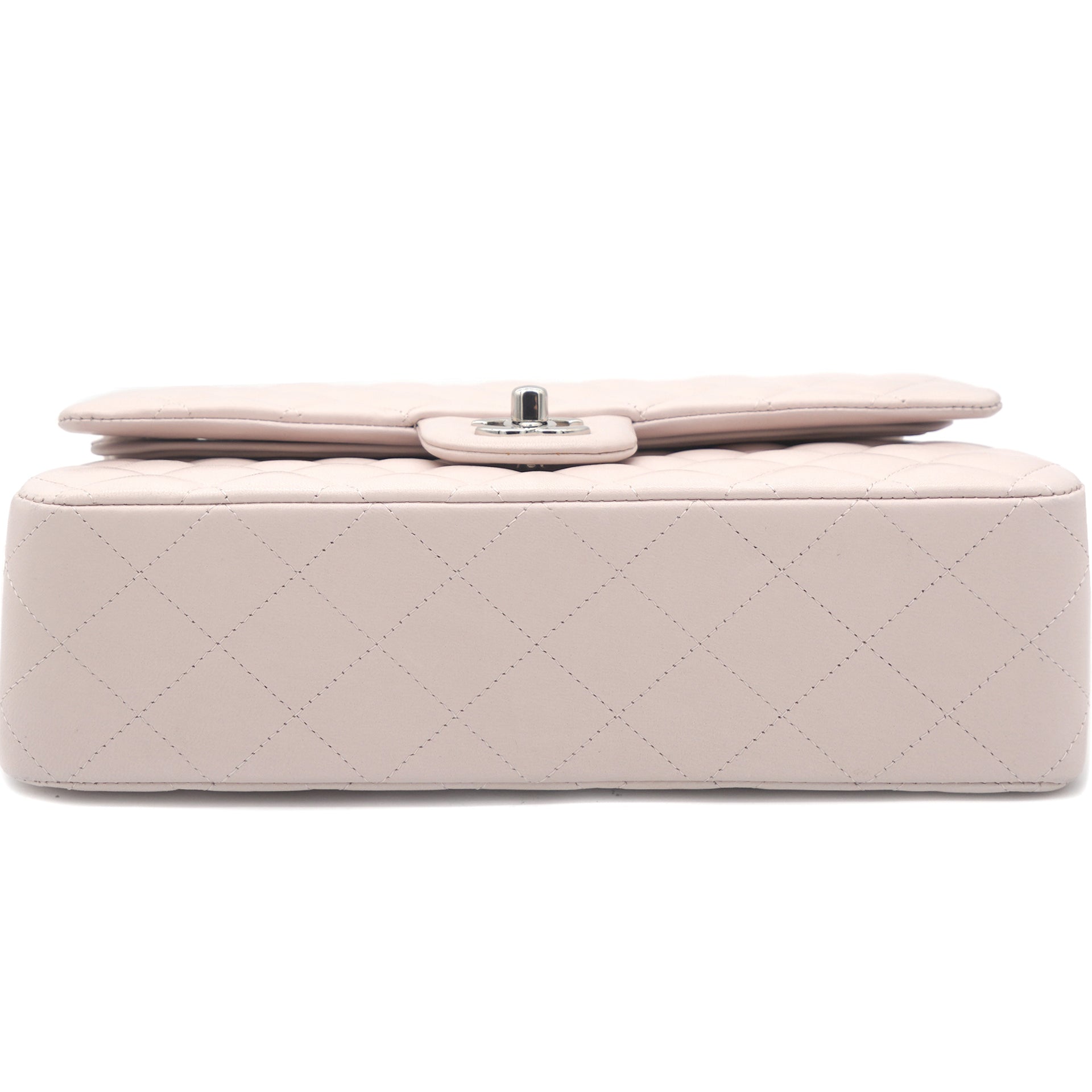 Light Pink Quilted Lambskin Leather Classic Double Flap Bag