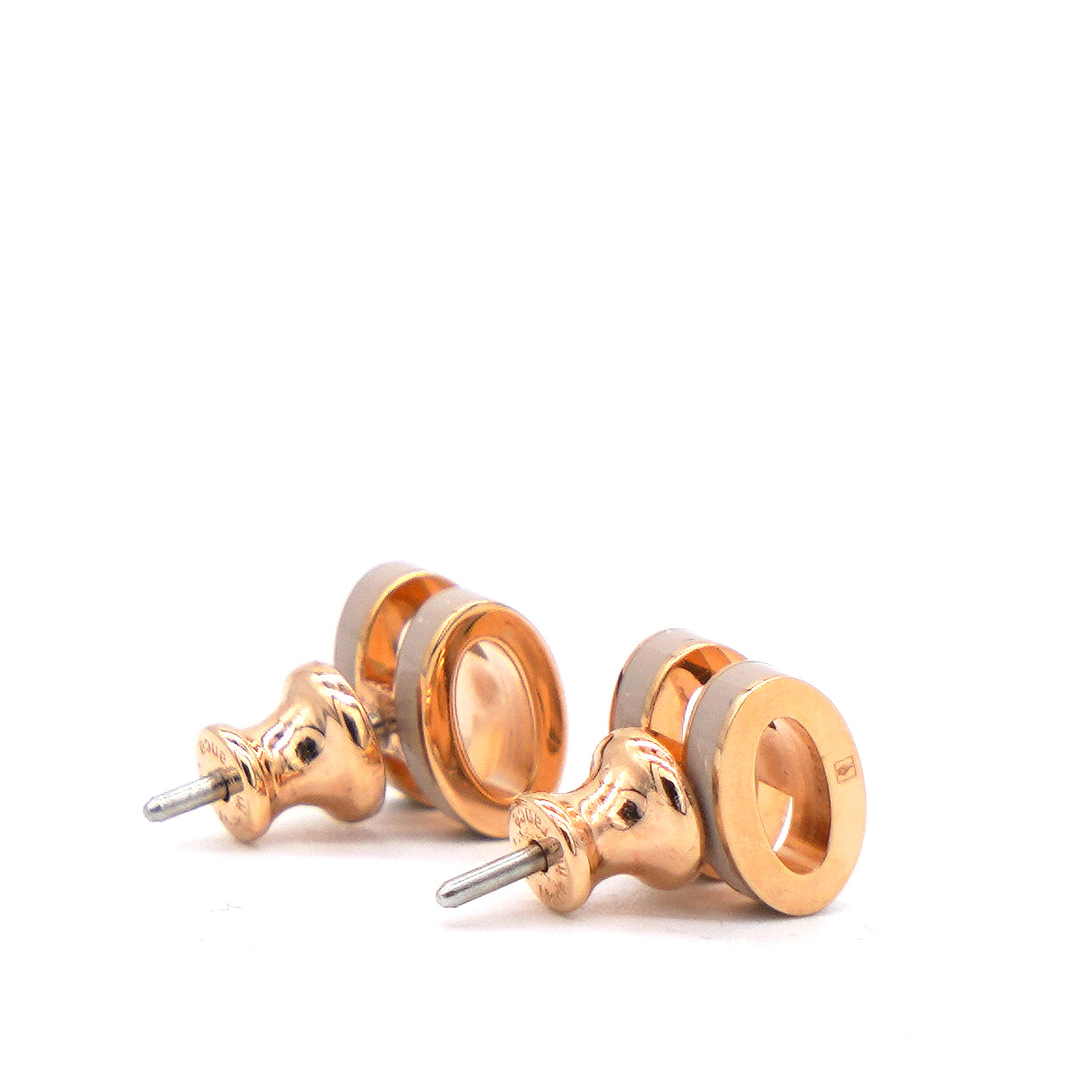 Lacquered Pop H Mini Earrings Marron Glace