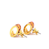 Lacquered Pop H Earrings Red