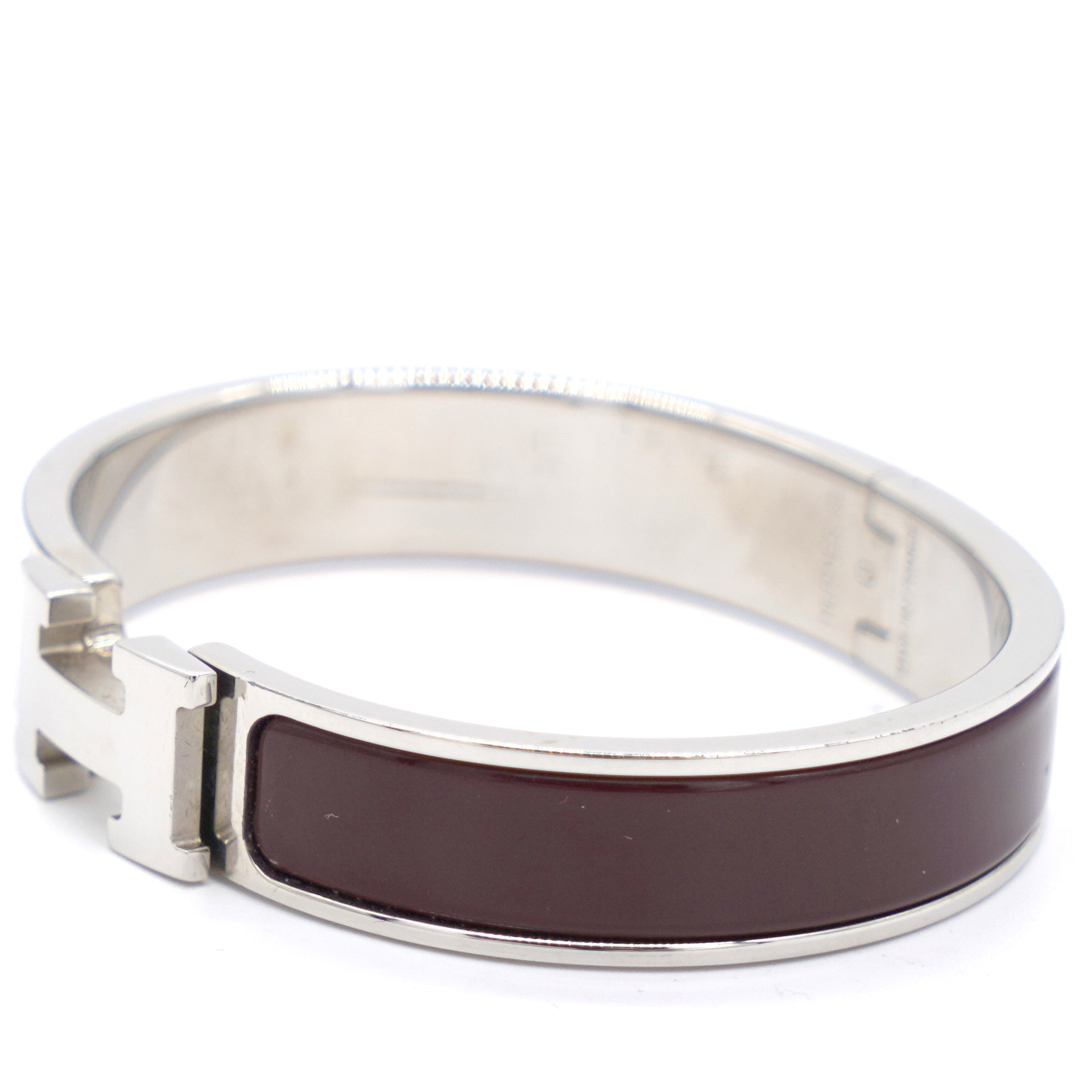 Hermes Clic H Bracelet In Matte Black And Silver – Found Fashion