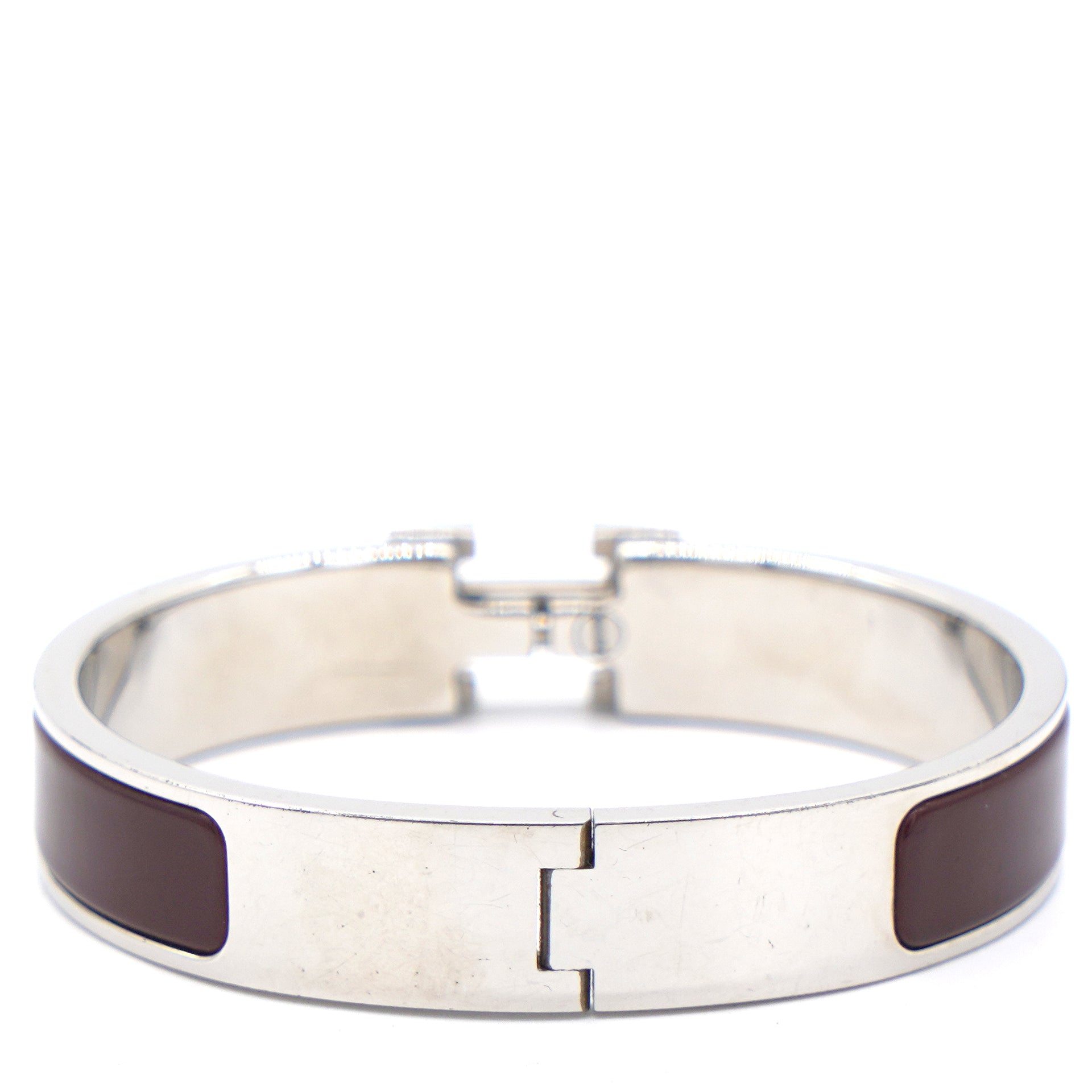 Hermes Narrow Clic H Bracelet (Cobalt Blue/Palladium Plated) - GM | Rent  Hermes jewelry for $55/month - Join Switch