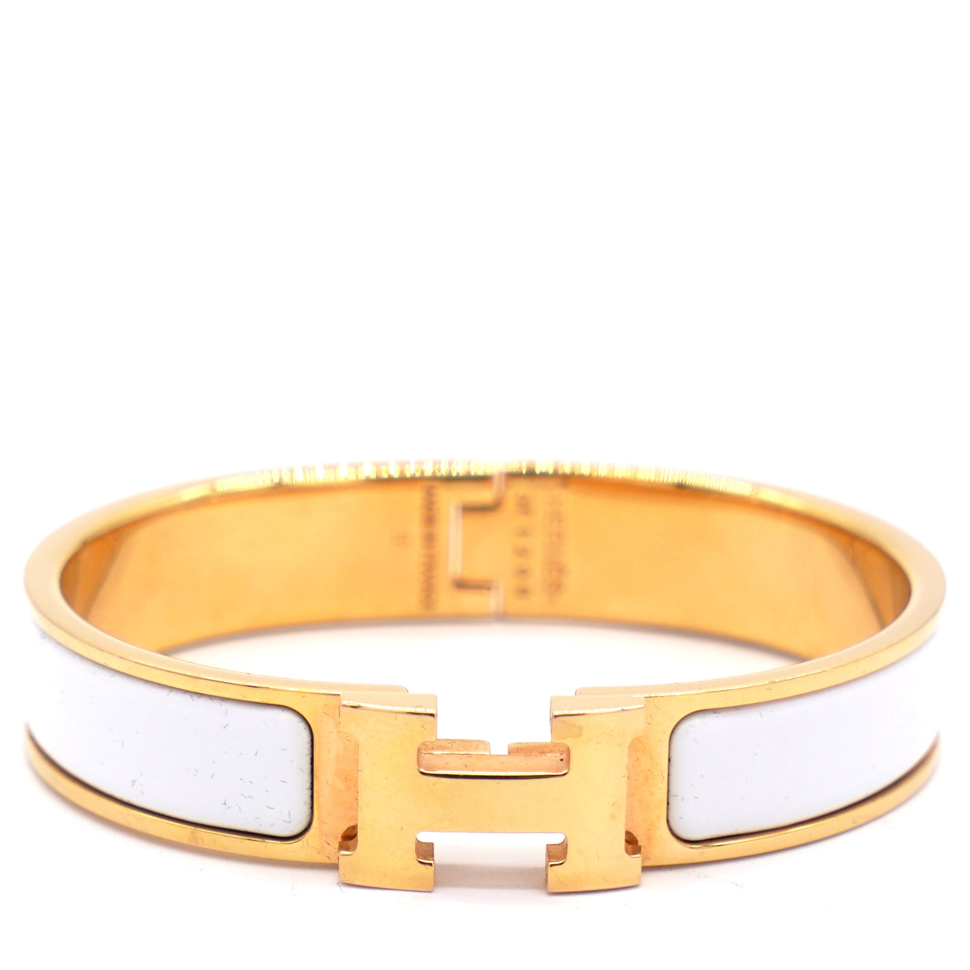 Clic Clac H White Rose Gold Bracelet
