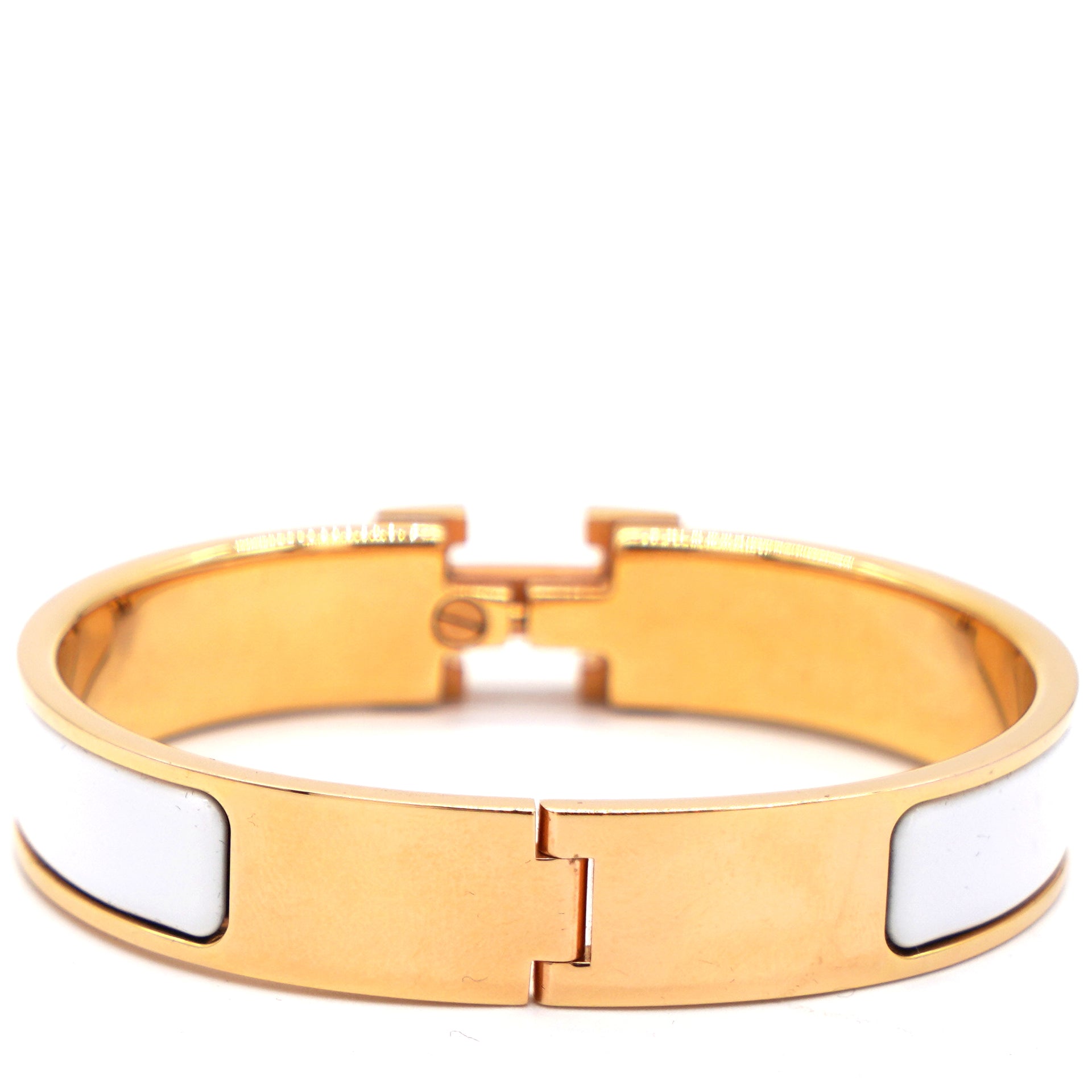 Hermes 18k Rose Gold and Diamond Collier de Chien Small Bracelet Size SH -  Yoogi's Closet