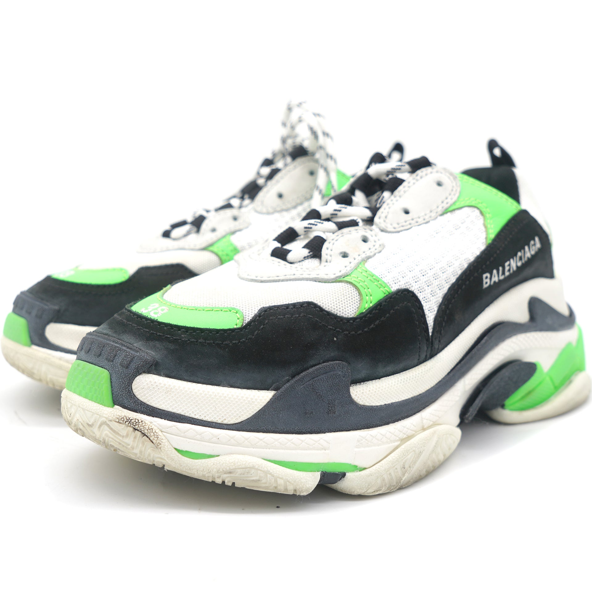 Balenciaga triple s neon green and black Clearance