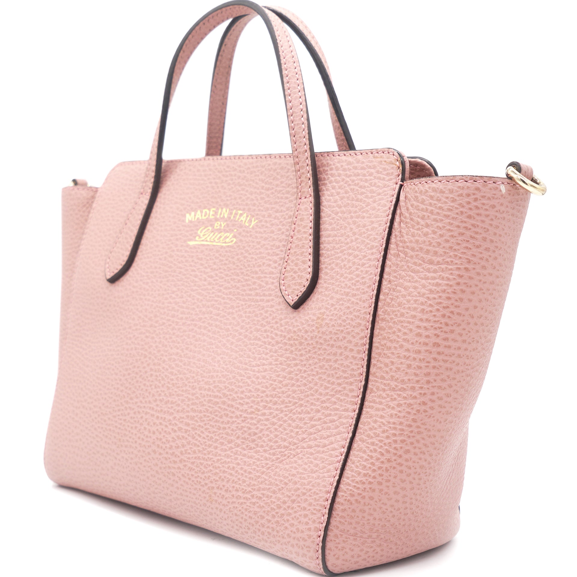 Gucci Pink Pebbled Leather Swing Tote – STYLISHTOP