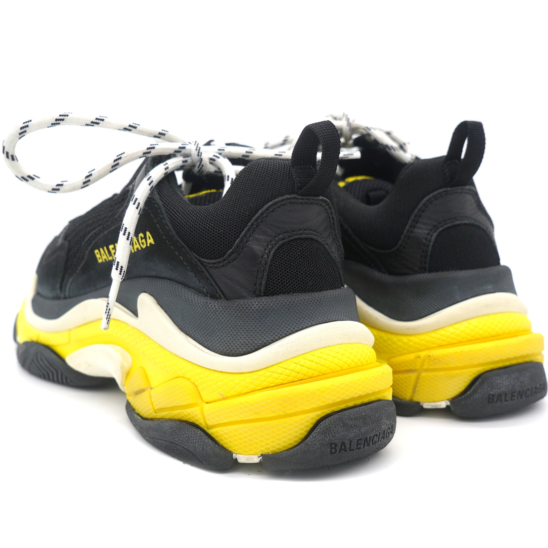 Triple S multi-panel sneakers Black and Yellow 38