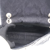 Black Single Flap Shoulder Patent Bag