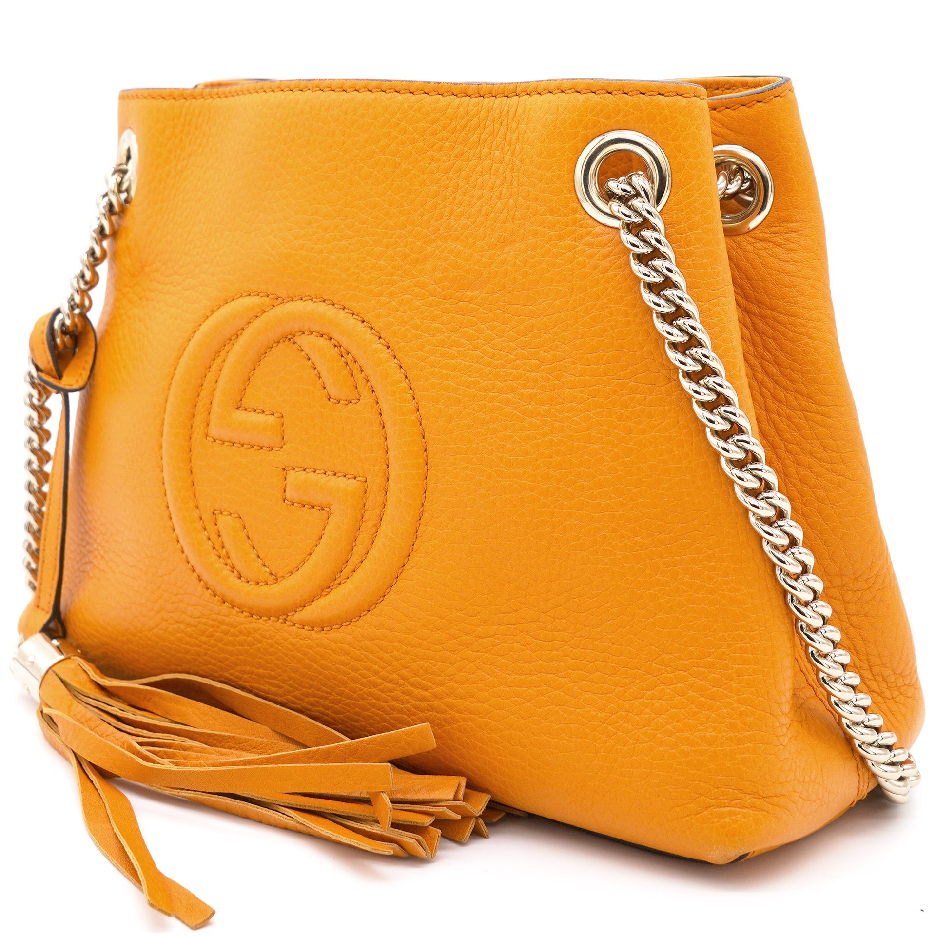 Gucci Orange Leather GG Wristlet Pouch – STYLISHTOP