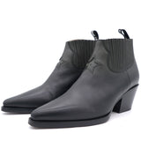 Matte Calfskin Ombre L.A. Ankle Boots Black 35.5