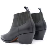 Matte Calfskin Ombre L.A. Ankle Boots Black 35.5