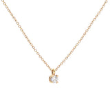 olitaire Diamond Necklace Rose Gold