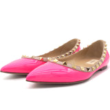 Pink Patent Leather Rockstud Ballet Flats 38