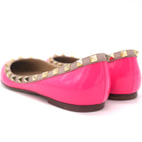 Pink Patent Leather Rockstud Ballet Flats 38