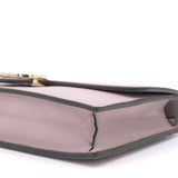 Light Pink Leather Interlocking G Flap Clutch Bag