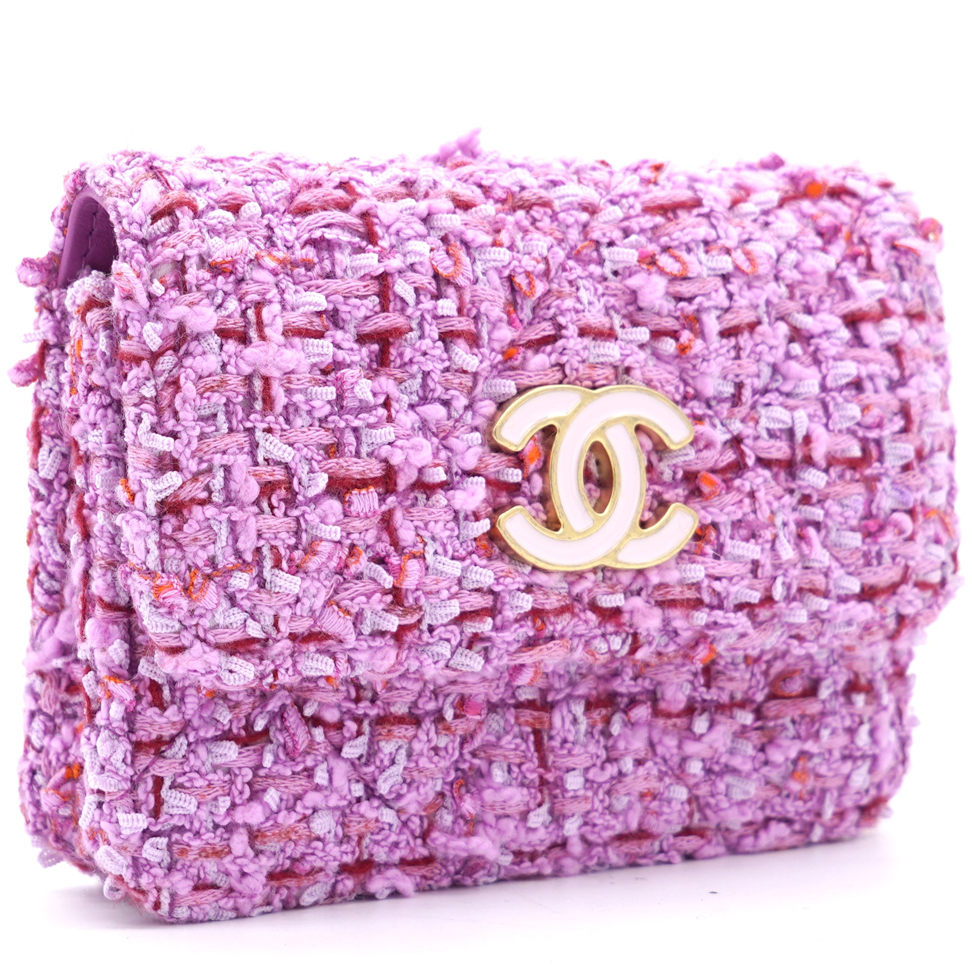 FWRD Renew Chanel Tweed Wallet On Chain Bag in Multi