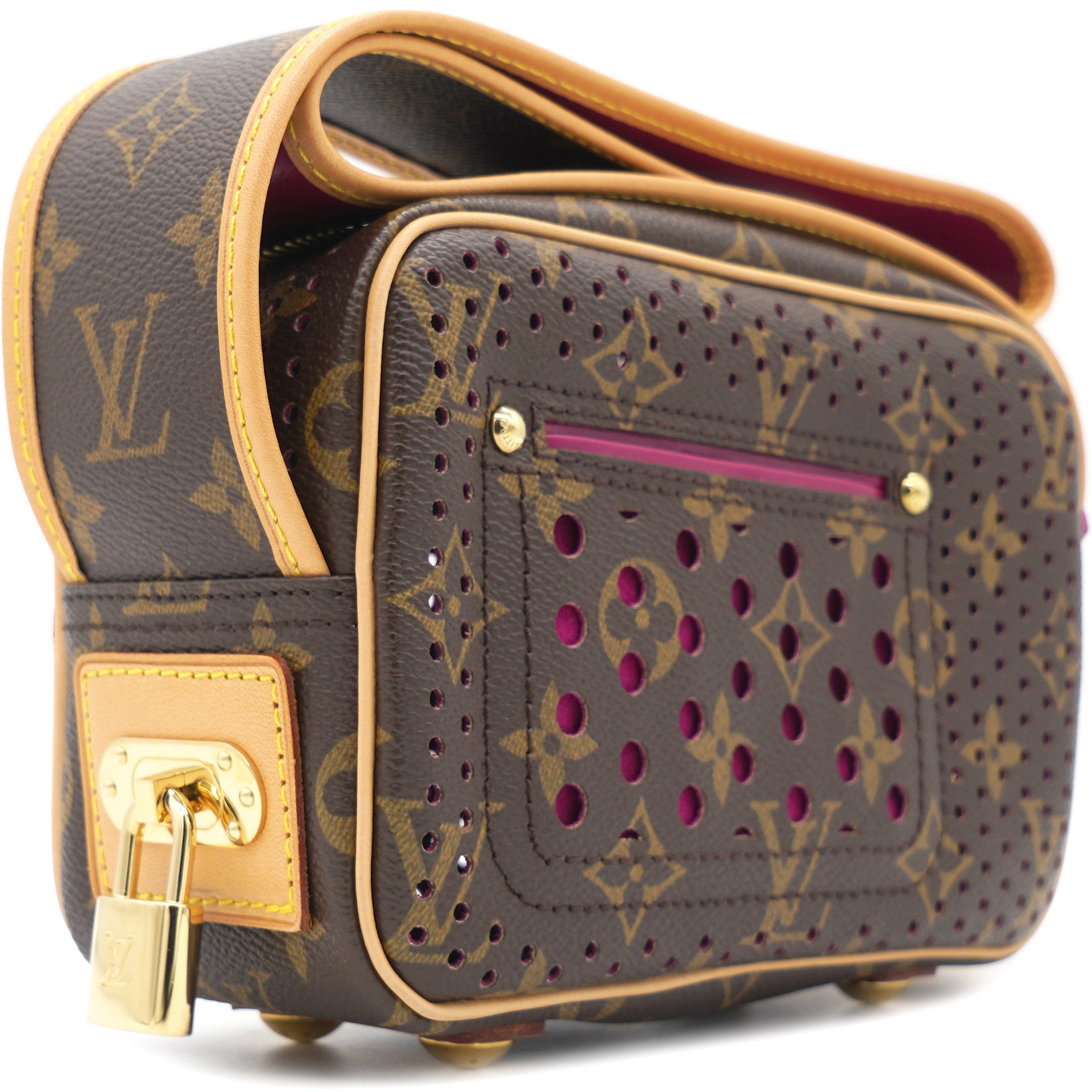 Limited edition 2006 collection Louis Vuitton monogram perforated shoulder  bag