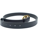 Men Leather belt with Double G buckle