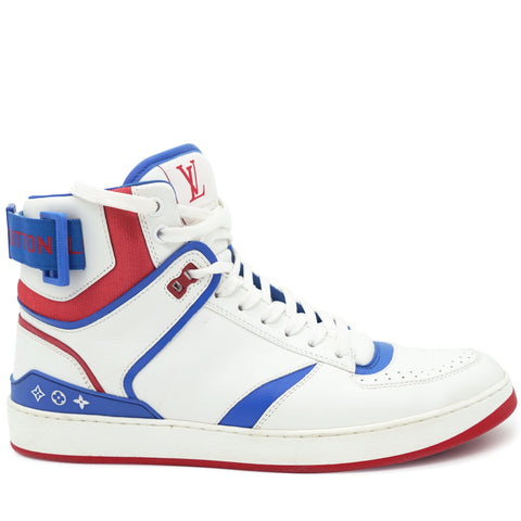 Red Blue & White Leather Rivoli Sneakers 6.5/41