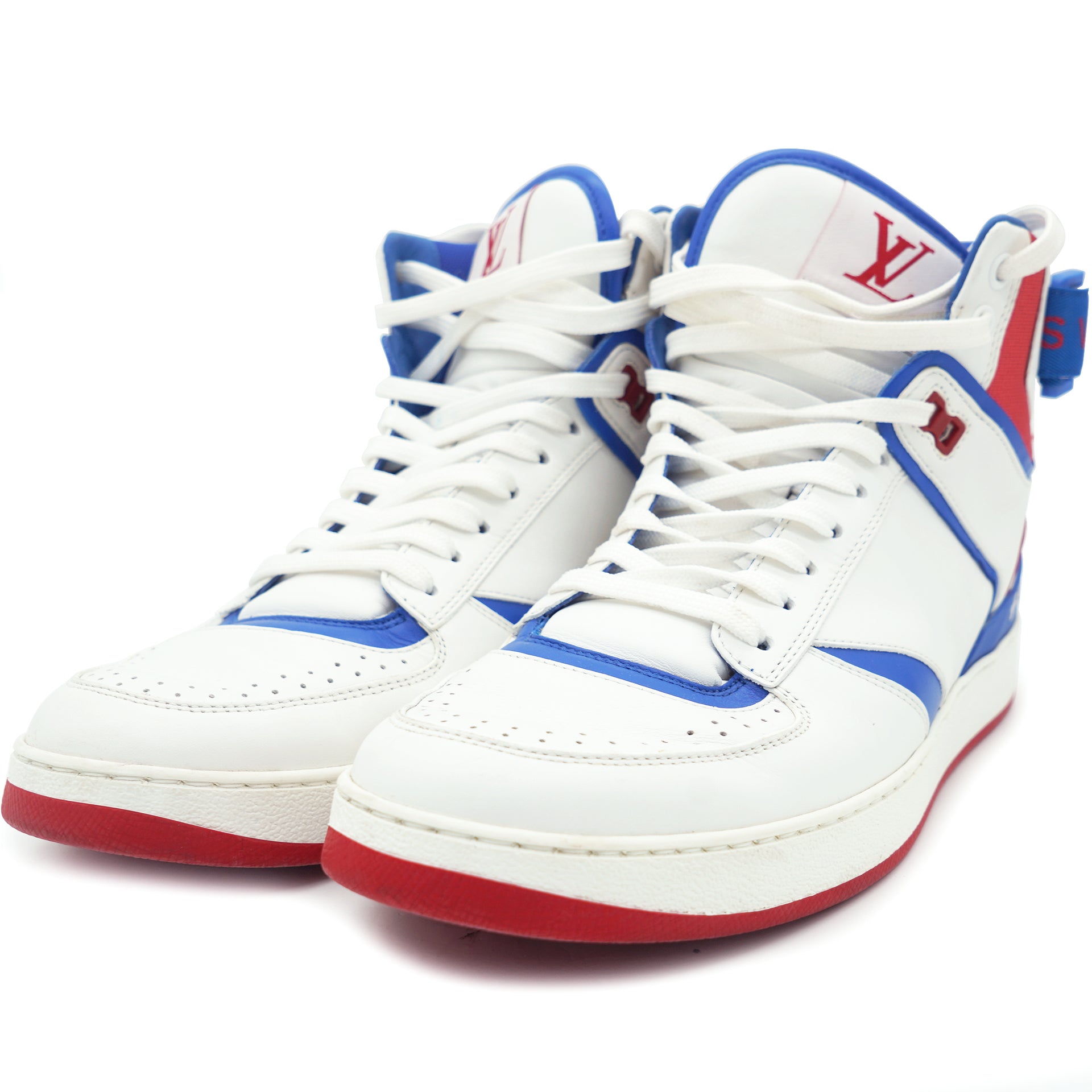 Louis Vuitton, Shoes, New Rare Louis Vuitton Virgil Abloh White Red  Trainer Sneakers W Box Dust Bags