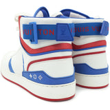 Red Blue & White Leather Rivoli Sneakers 6.5/41