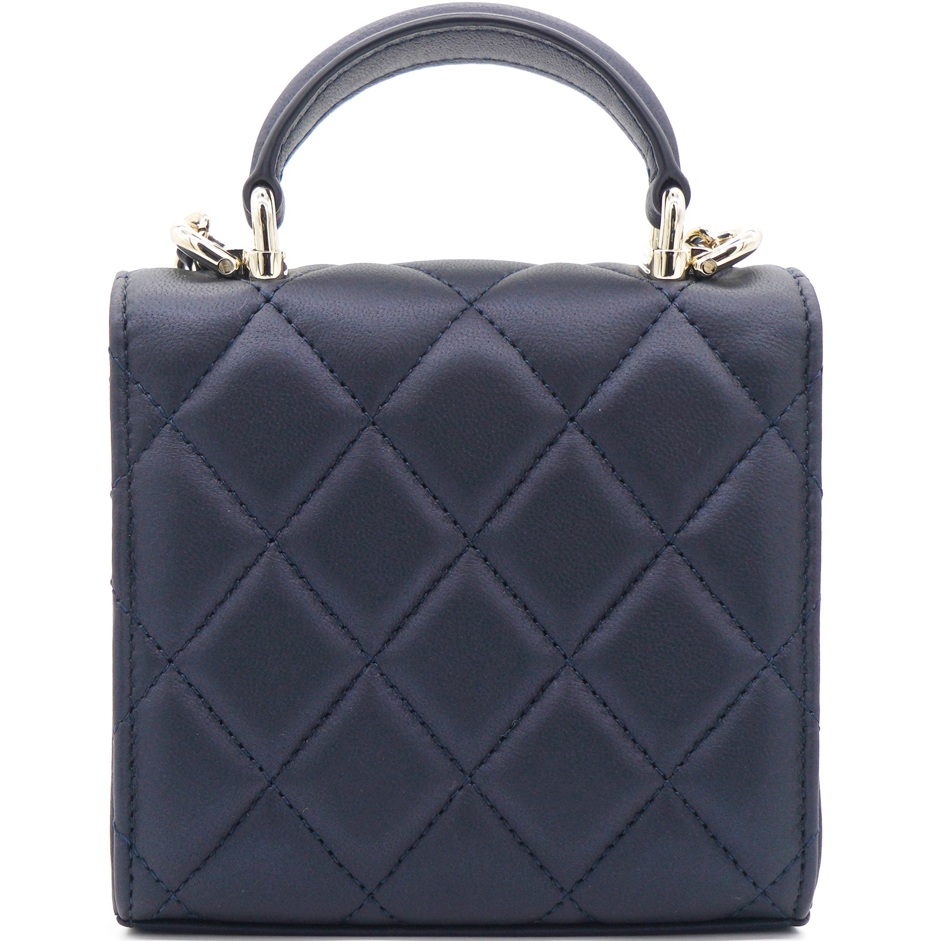 Chanel Lambskin Black Mini Handle Bag – STYLISHTOP