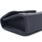 Lambskin Pearl Black Mini Handle Bag
