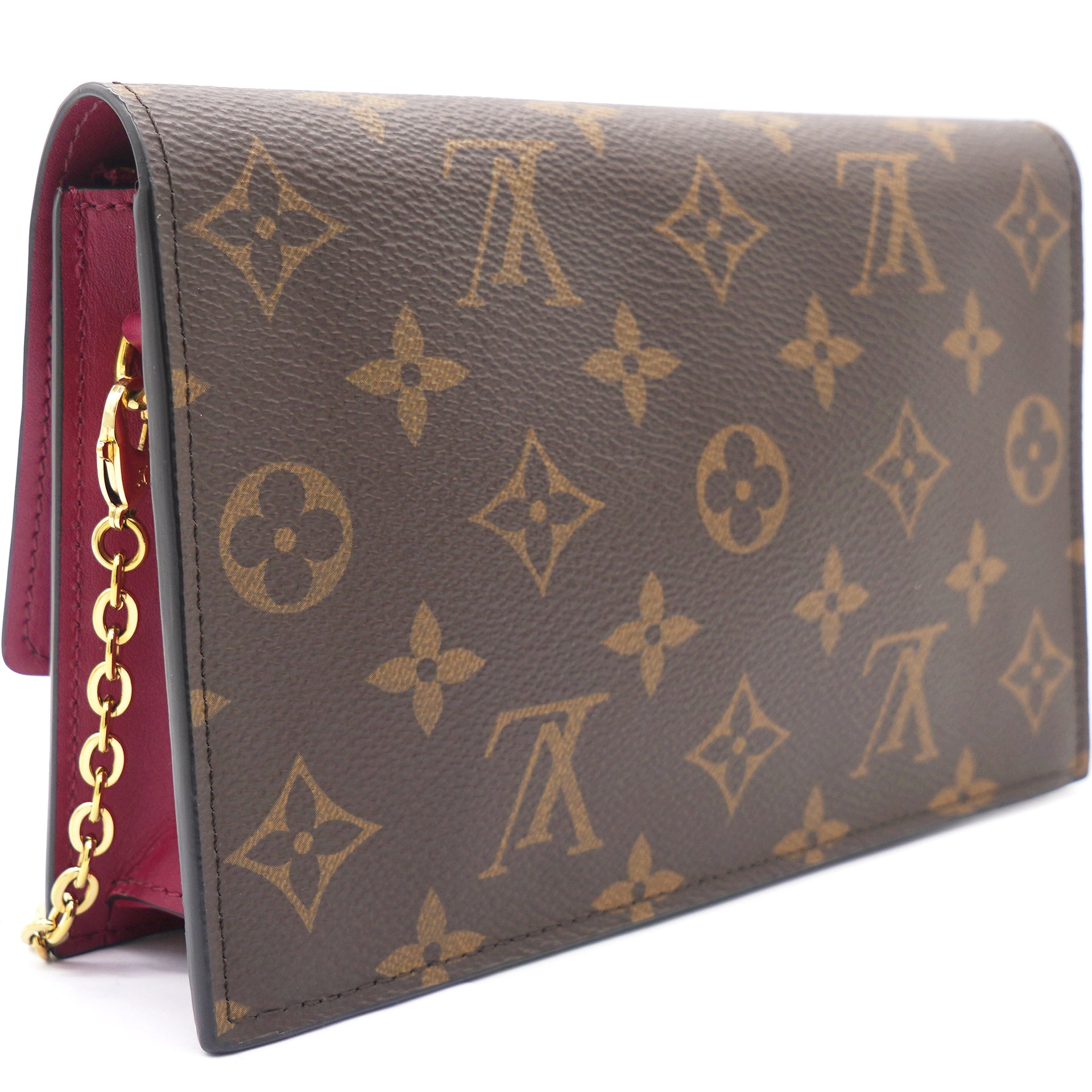 Louis Vuitton Compact Wallet Flore Monogram Fuchsia in Canvas with