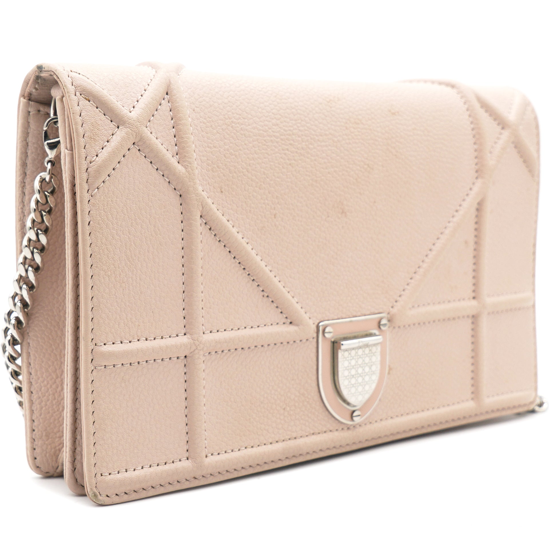 Christian Dior Light Pink Leather Diorama Wallet on Chain – STYLISHTOP