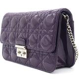 Purple Quilted Patent Miss Dior Flap Bag