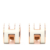 Lacquered Pop H Earrings White