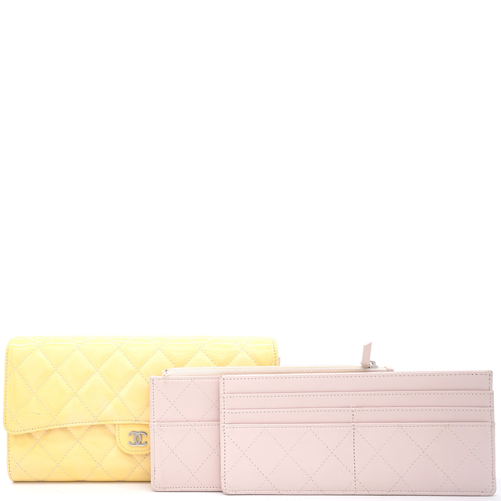 Chanel Yellow Patent Leather Classic Continental Multi Pochette Wallet –  STYLISHTOP
