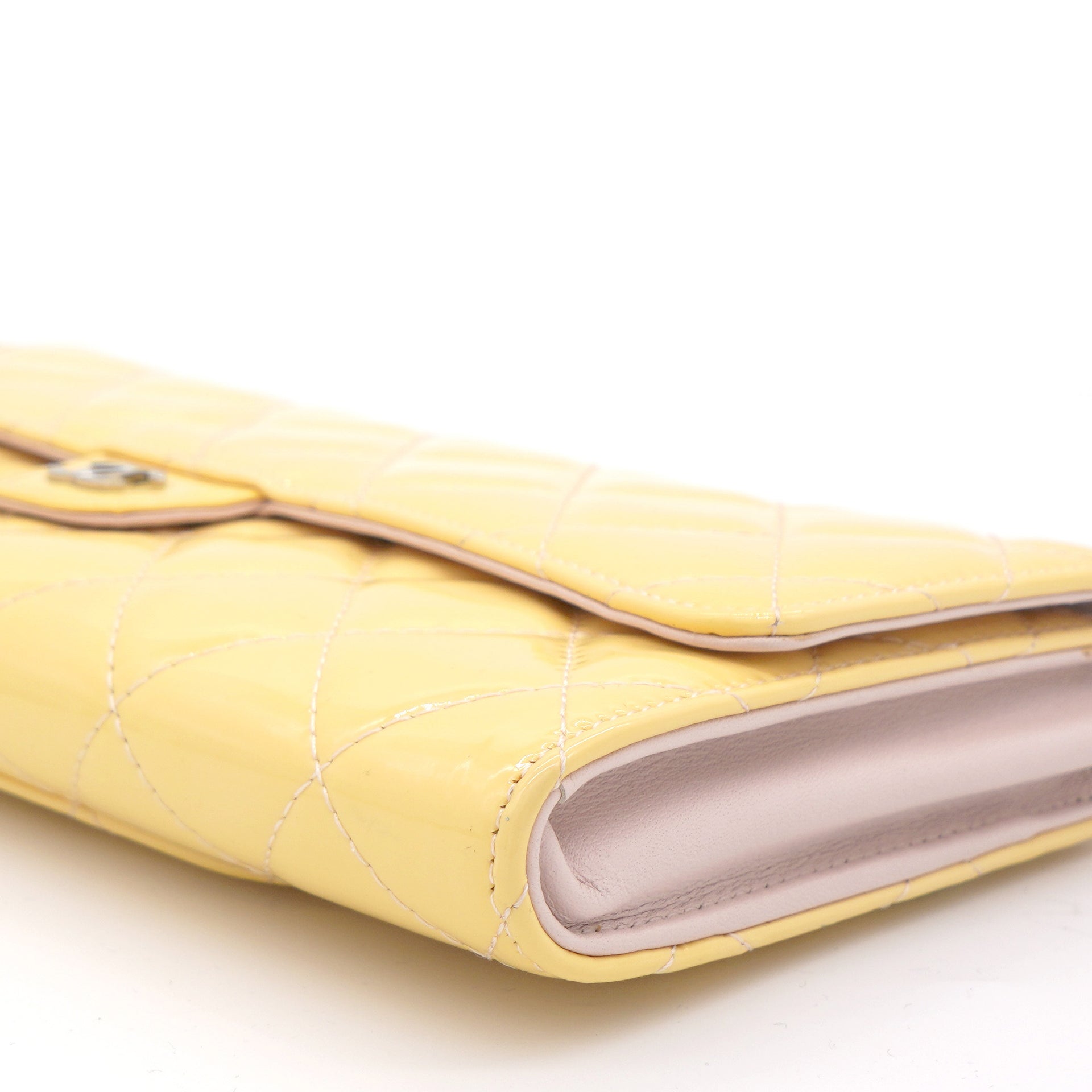 Yellow Patent Leather Classic Continental Multi Pochette Wallet